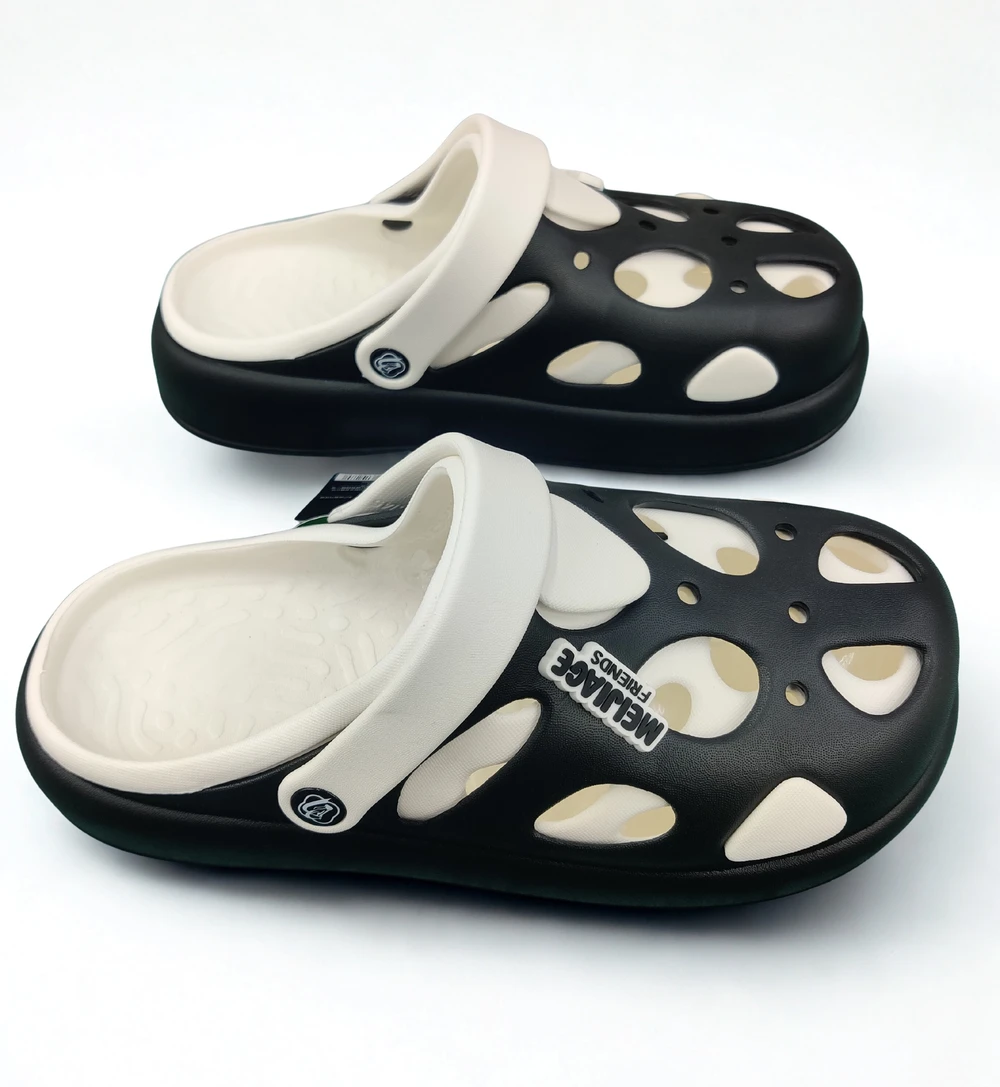 Meijiage Friends Crocs – Black & White