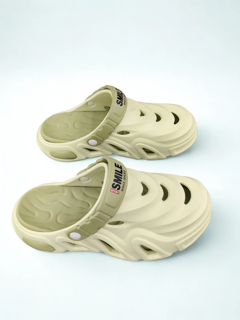 Crocs Style Clogs Light Green Smile