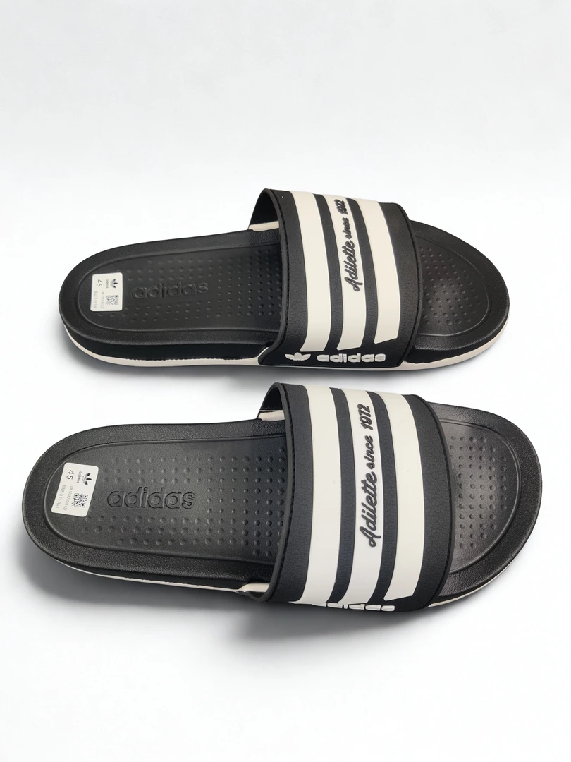 Adidas Adilette Slide Sandals – Black & White