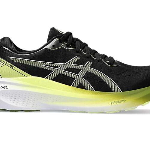 Asics Gel-Kayano 30 stability running shoes with cushioned FF BLAST+ midsole and breathable mesh upper.